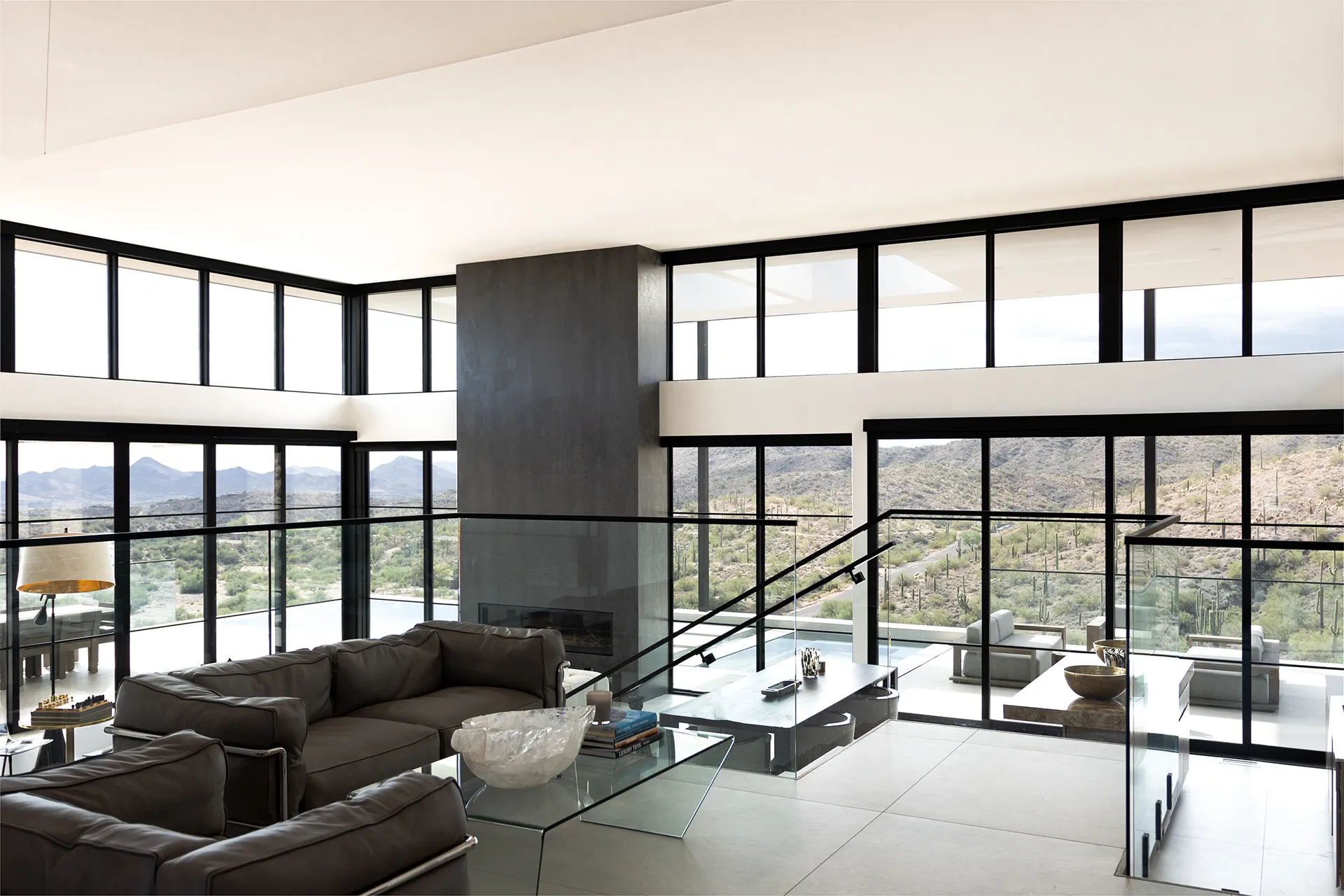 Luxury home interior with desert views — architectural photography in Scottsdale